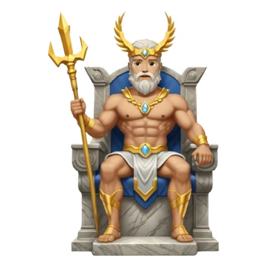 god zeus statue on a throne sticker