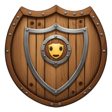brown oaken shield sticker
