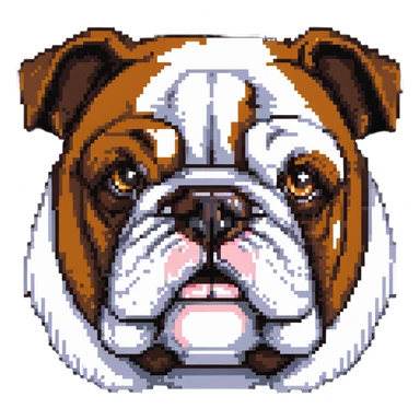bulldog face sticker