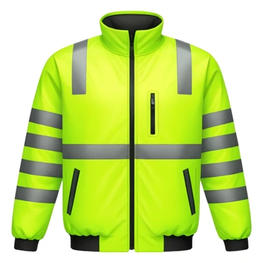 create a realistic emoji of a high-visibility jacket or reflection vest sticker