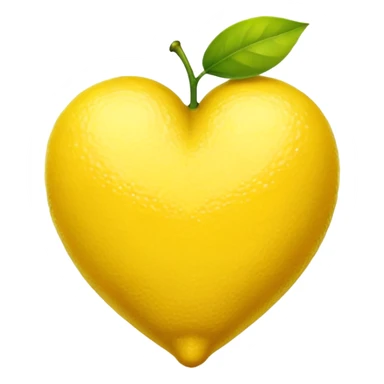 Realistic lemon heart sticker