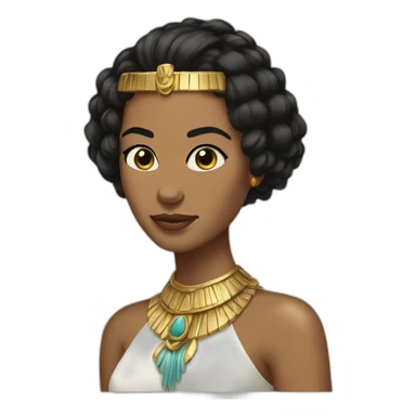 Egiptian princess short hair sticker