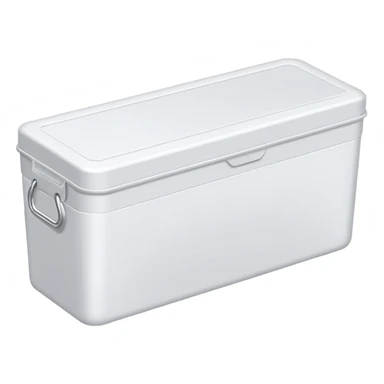 White long thin plastic box for a cable  sticker