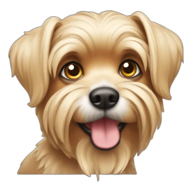 perro yorkshire canoso con orejas puntiagudas sticker