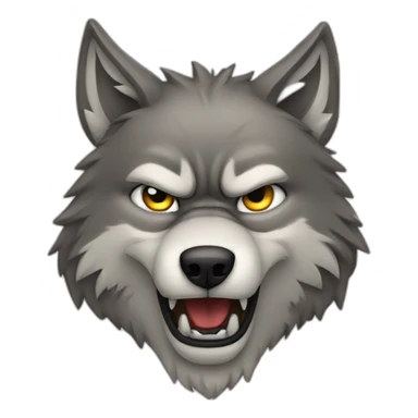 angry wolf sticker