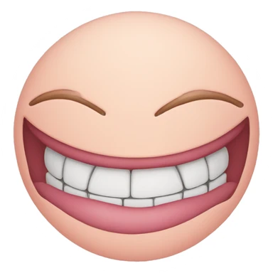 fake smile no lips with dimples sticker