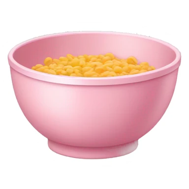 Light pink food bowl and cup sticker