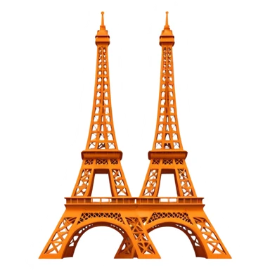 Orange Eiffel Tower sticker