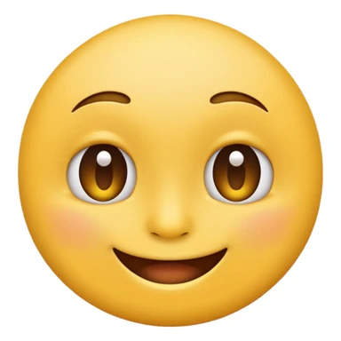 Emoji, yellow round smirking face sticker