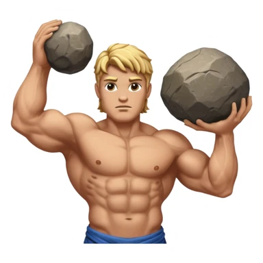 Atlas the greek god with a big rock  sticker