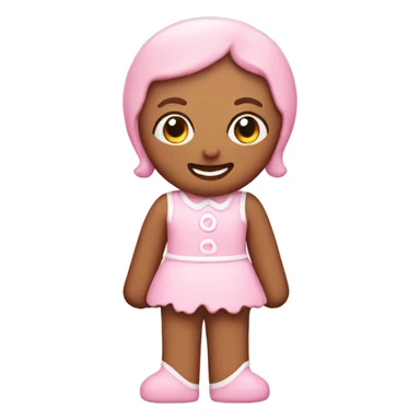 pastel pink gingerbread girl sticker