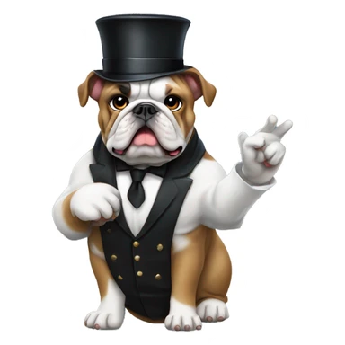 english bulldog conductor music sticker