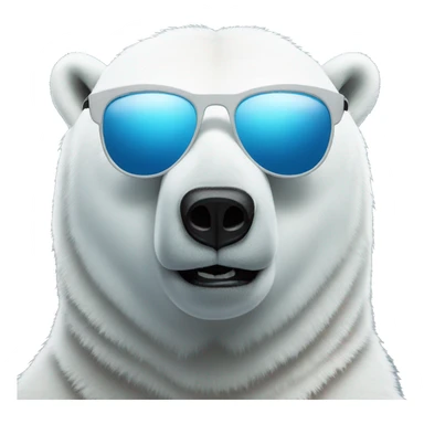 polar bear with sunglasses  sticker