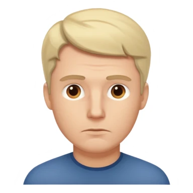 white man sits thinking sticker