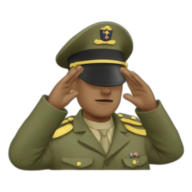 Frech military salute sticker