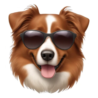 Red aussie with sunglasses sticker