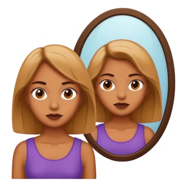 Killer behind woman on mirror sticker