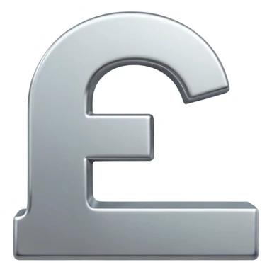 Letra E en 3D sticker