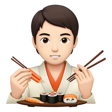 me eating sushi sticker