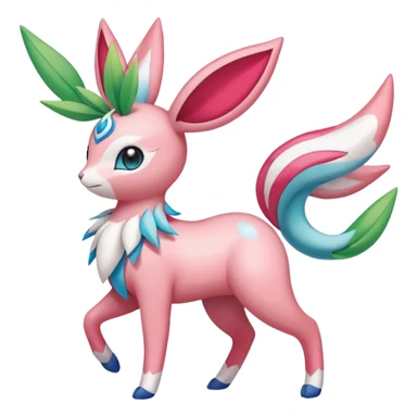 Shaymin-Sylveon-Meloetta-Milotic-Amaura-Pokémon-Fakémon-fusion, full body sticker