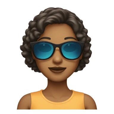 Girl with sunglasses  sticker