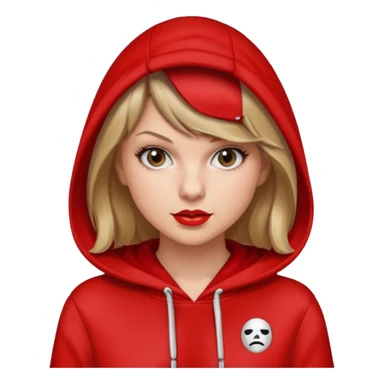 taylor swift puts on la casa de papel hoodie  sticker