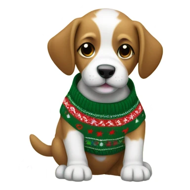 Christmas puppy sticker