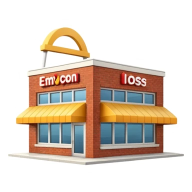 Fast food building sticker