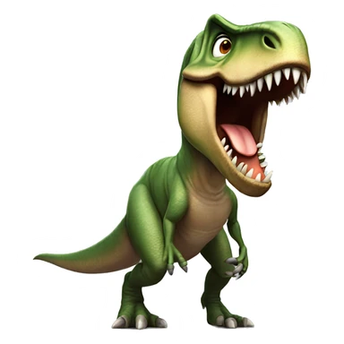 T-Rex dinosaur in shock sticker