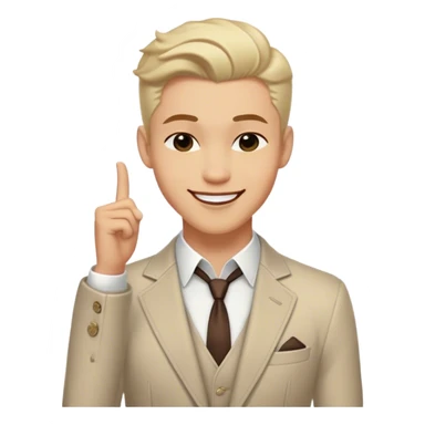 A confident man with a charming smile, a stylish outfit, and a playful or flirty demeanor. He stands with a relaxed posture, winking at someone, exuding an air of charm and charisma. His appearance is well-groomed, and he gives off a confident yet mischievous vibe sticker