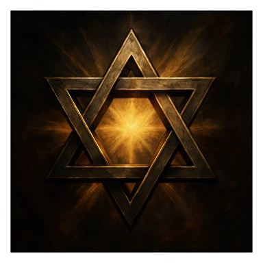 epic Star of David, dramatic lighting, bold design sticker