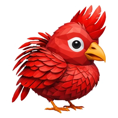 blood bird low poly sticker