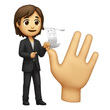 gesto que hace eladio carrion con las manos formando la letra H sticker