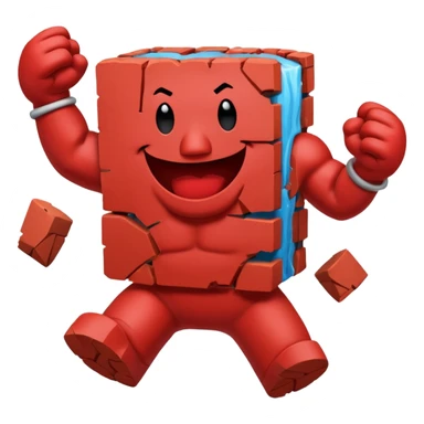 Kool Aid Man smashing through a brick wall sticker