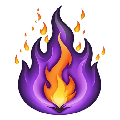 A purple fire emojis sticker