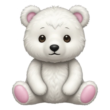 white bear doll sticker