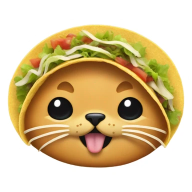 Cat made of tacos  sticker