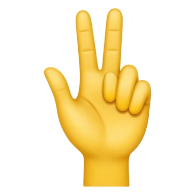 yellow emoji ios style hand making an 'L' of loser shape sticker