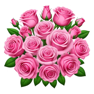 Huge pink flower bouquet with different flowers and pink tones and roses sticker