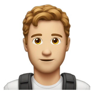 Podcast with a white man with brown hair sticker