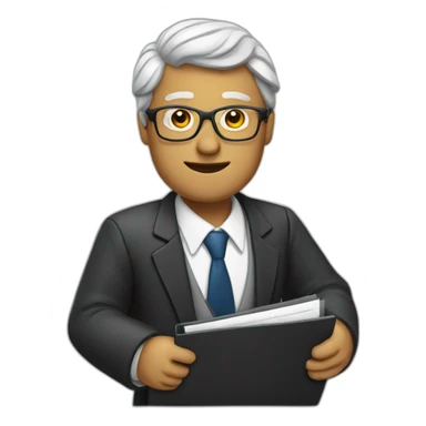 lawyer with a folder sticker