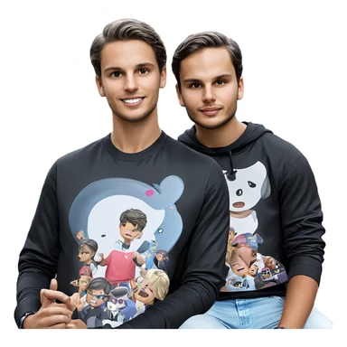 boys in black attire sticker