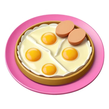 Toki Doki kawaii SPAM and eggs plate sculpture art sticker