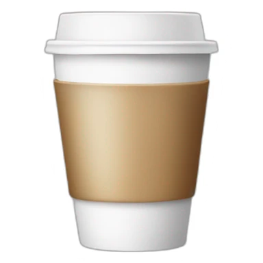 Coffee white cup take away sticker