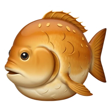 fish-shaped bun like simple emoji for using app  sticker