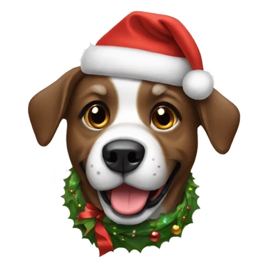 christmas dog sticker