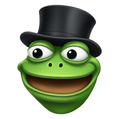 Pepe the Frog with top hat sticker
