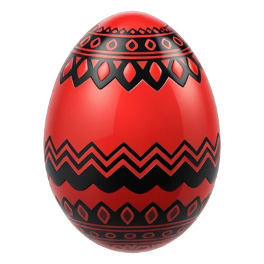 easter egg red and black sticker