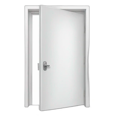 White modern door fully open sticker