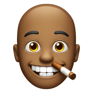 Happy face with cigar sticker